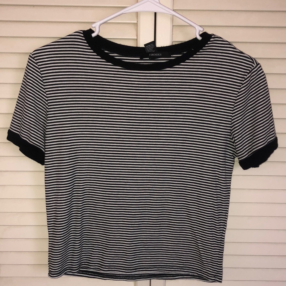 Forever 21 Striped Crop Top